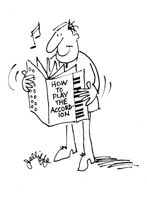 How to play the accordian book looks like an accordian.