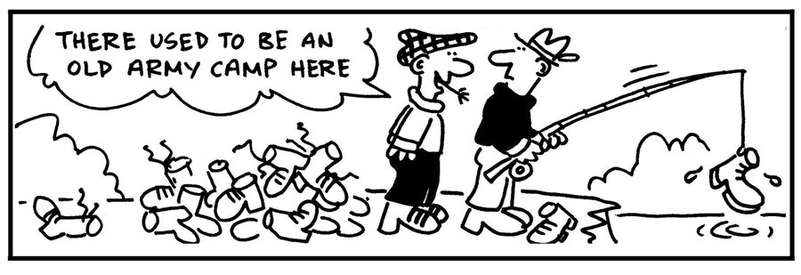 'There used to be an old army camp here.'