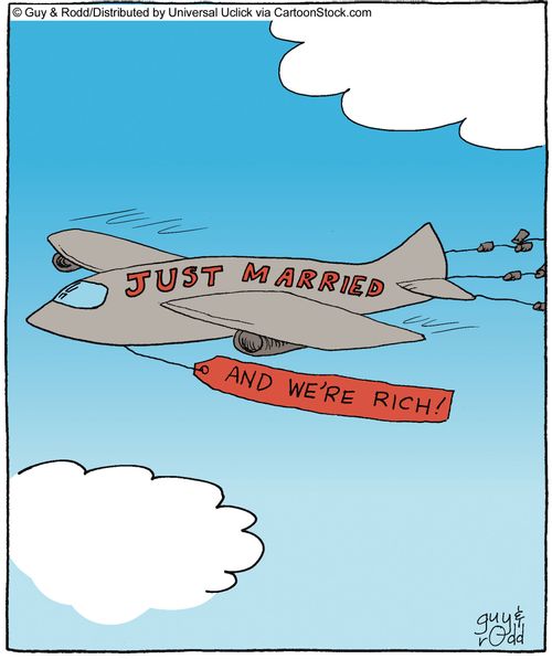 Just married - and we're rich!