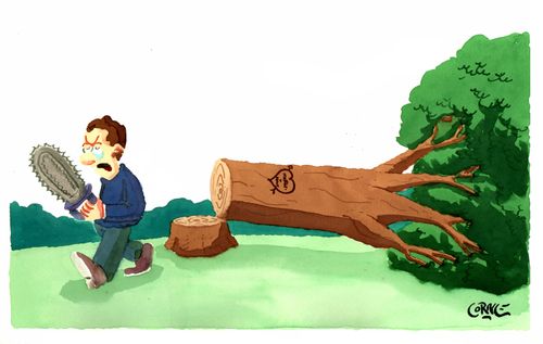 Sawing Down Tree