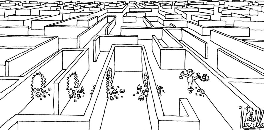 Shortcut out of maze.