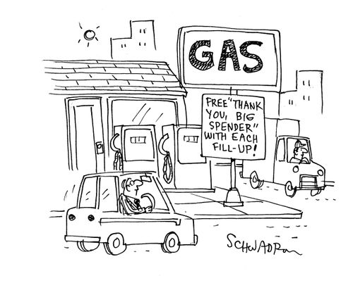 Free thank you big spender with each fill up!