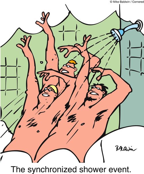 The synchronized shower event.