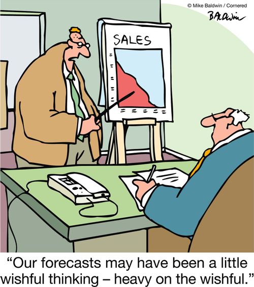 Our forecasts may have been a little wishful thinking â€ heavy on the wishful.