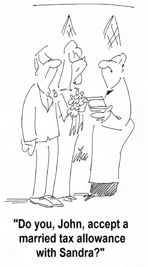 'Do you, John, accept a married tax allowance with Sandra ?'