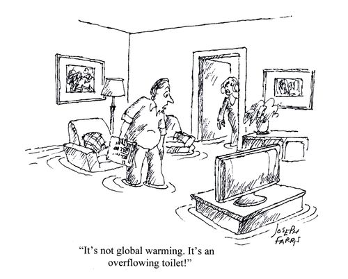 'It's not global warming.  It's an overflowing toilet.'