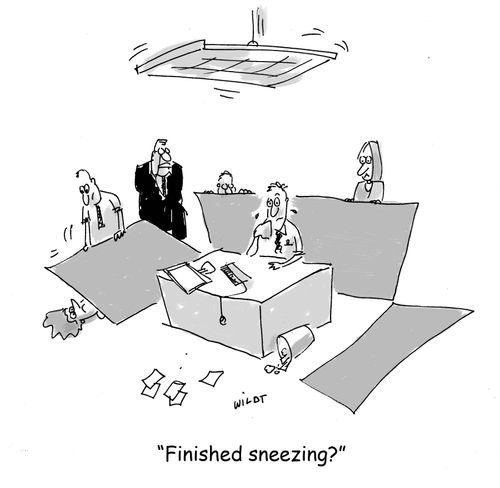 'Finished sneezing?'