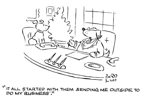 'It all started with them sending me outside to do my 'business'.'
