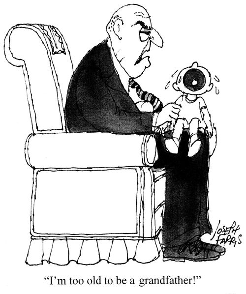 'I'm too old to be a grandfather!'