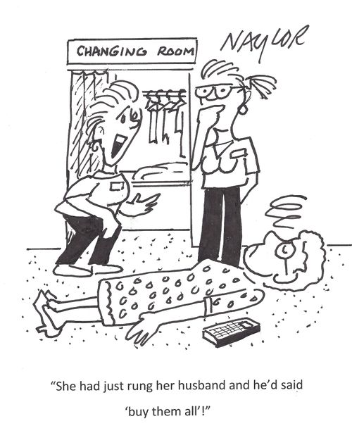 'She had just rung her husband and he'd said 'buy them all'!'