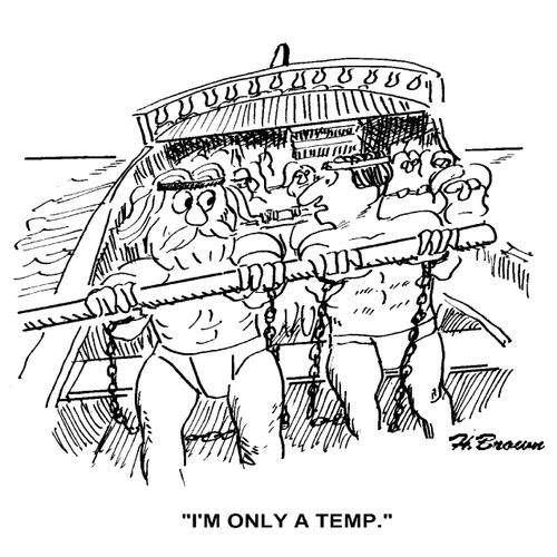 'I'm only a temp.'