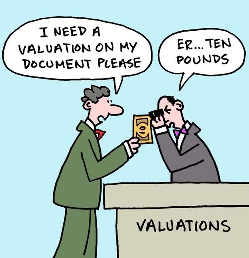 "I need a valuation on my document please."