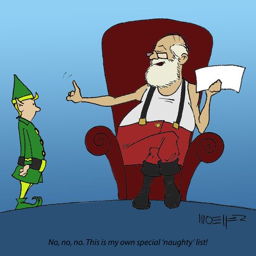 'No, no, no. This is my own special 'naughty' list!'