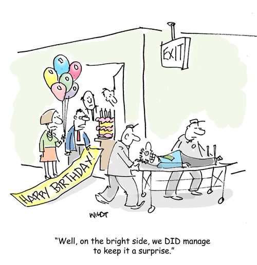 'Well, on the bright side, we DID manage to keep it a surprise.'