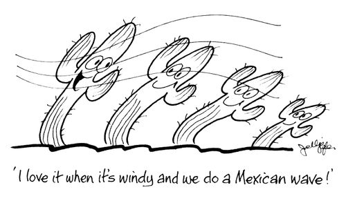 'I love it when it's windy and we do a Mexican wave!'