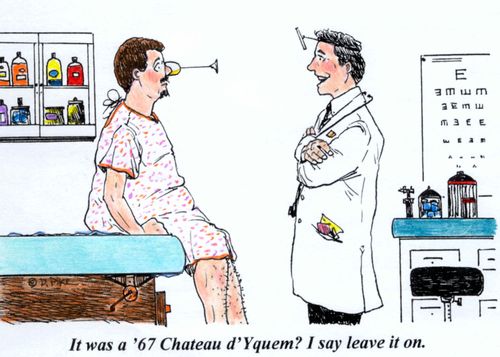 'It was a '67 Chateau d'Yquem? I say leave it on.'