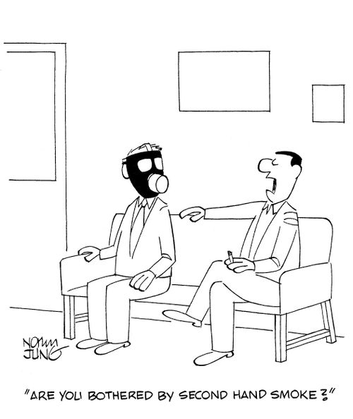 'Are you bothered by second hand smoke?'