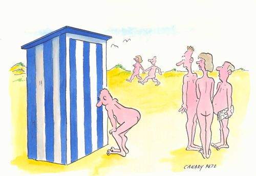Nudist voyeurs.