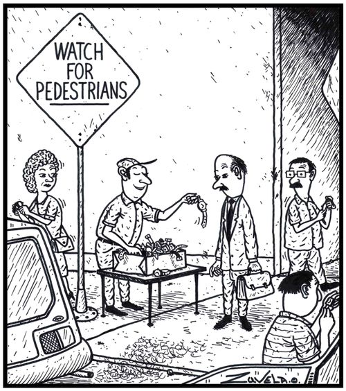 Watch for Pedestrians.
