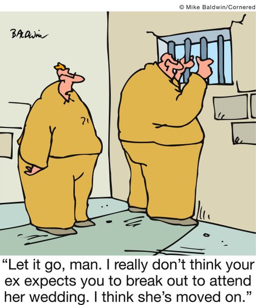 'Let it go, man. I really don't think your ex expects you to break out to attend her wedding. I think she's moved on.'