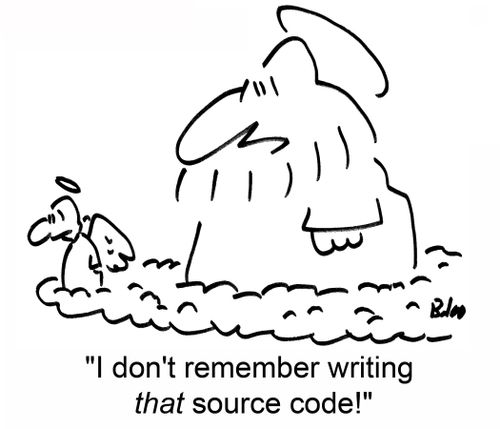 'I don't remember writing that source code!'