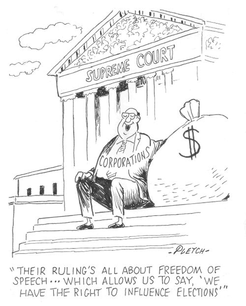 'Their ruling's all about Freedom of Speech...which allows us to say, 'We have the right to influence elections''