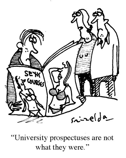 'University prospectuses ares not what they were.'