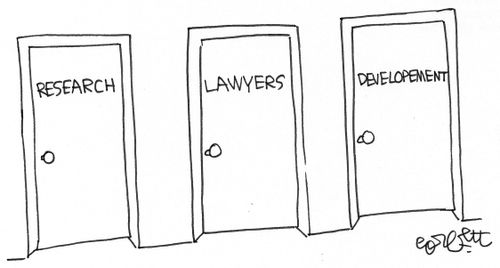 Research, lawyers, development.