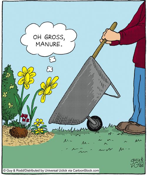 'Oh gross, manure.'