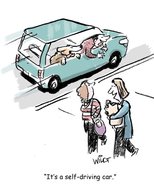 "It's a self-driving car."