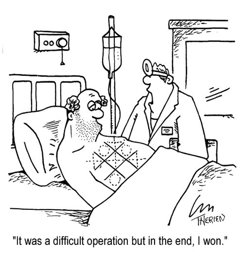 "It was a difficult operation, but in the end I won."