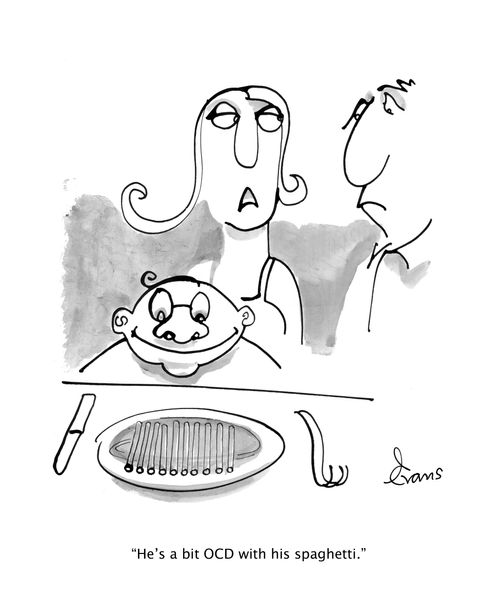 "He's a bit OCD with his spaghetti."