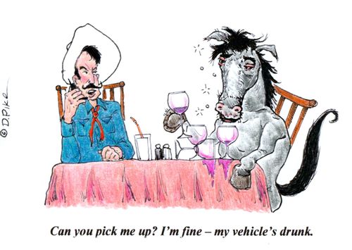 'Can you pick me up? I'm fine - my vehicle's drunk.'
