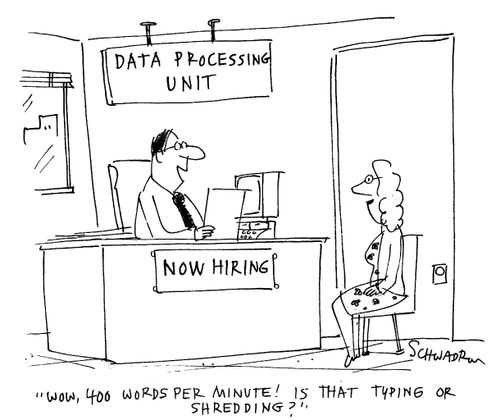 400 words per minute! Is that typing or shredding?