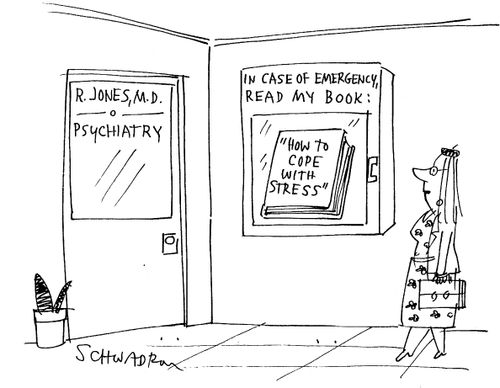 Emergency book: 'How To Cope With Stress'.