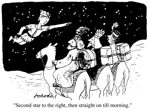 "Second star to the right, then straight on till morning"