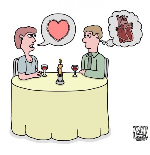 Heart to heart talk.