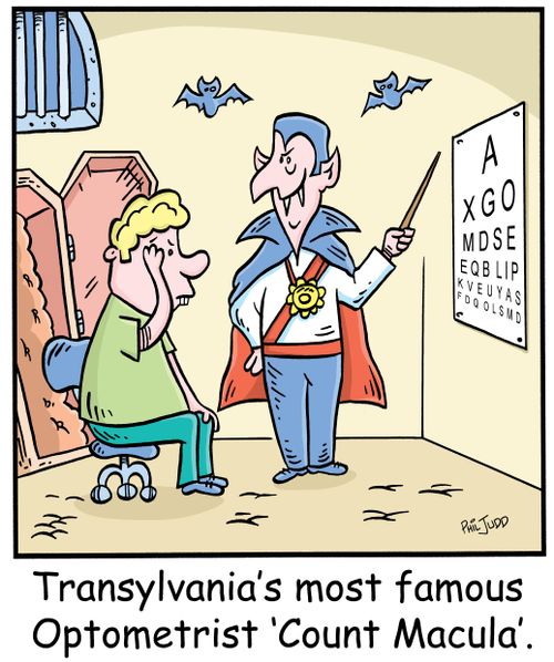 'Transylvania's most famous Optometrist 'Count Macula'.