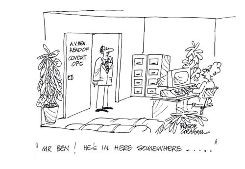 'Mr Ben! He's in here somewhere...'