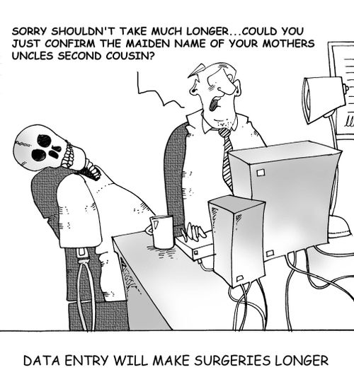 Data entry will make surgeries longer.