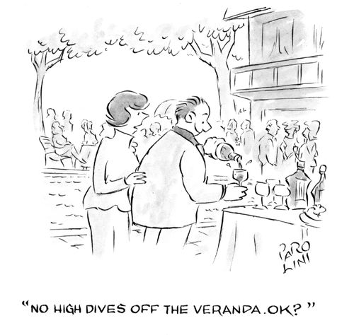 'No high dives off the veranda, OK?'