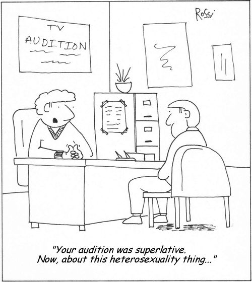 Heterosexual actor auditions.