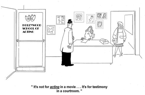 'It's not for acting...It's for a testimony in a courtroom.'