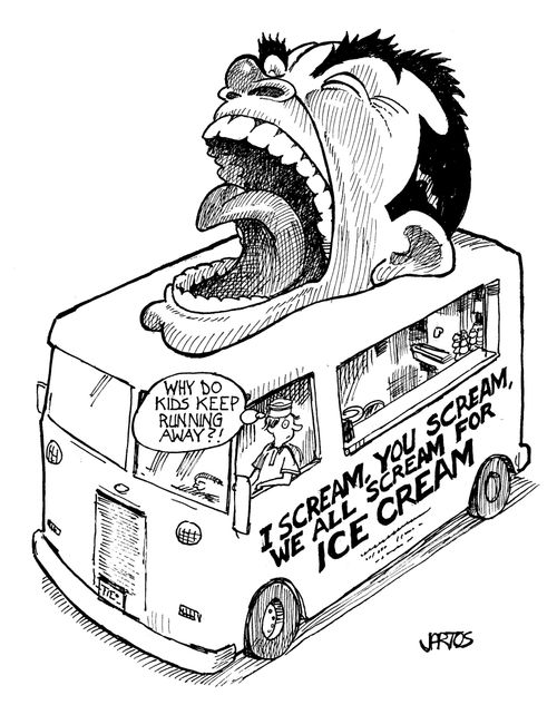 I scream, you scream, we all scream for ice cream...'Why do kids keep running away?'