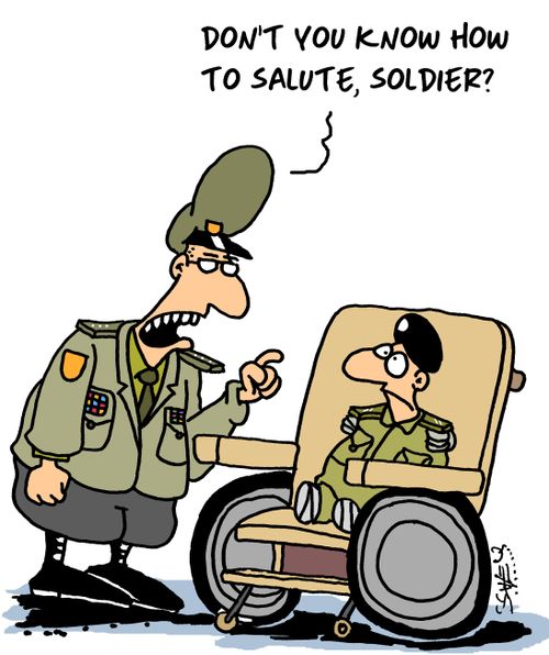 "Don't you know how to salute, soldier?"