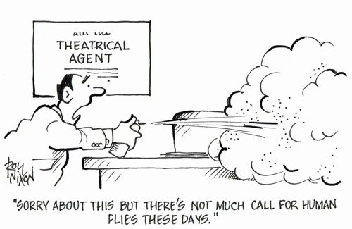 'There's not much call for human flies these days.'