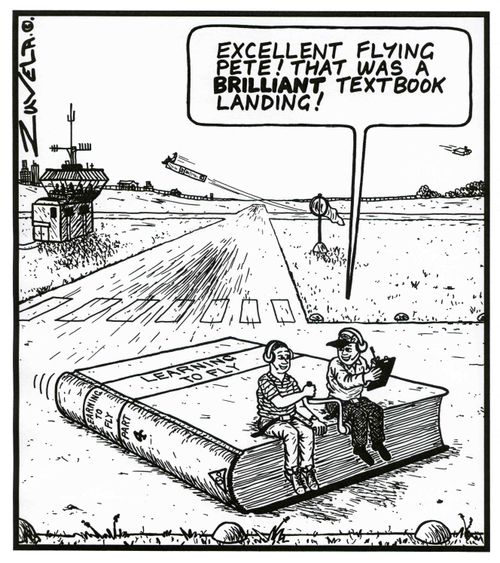 'Excellent flying Pete! That was a brilliant Textbook landing!'