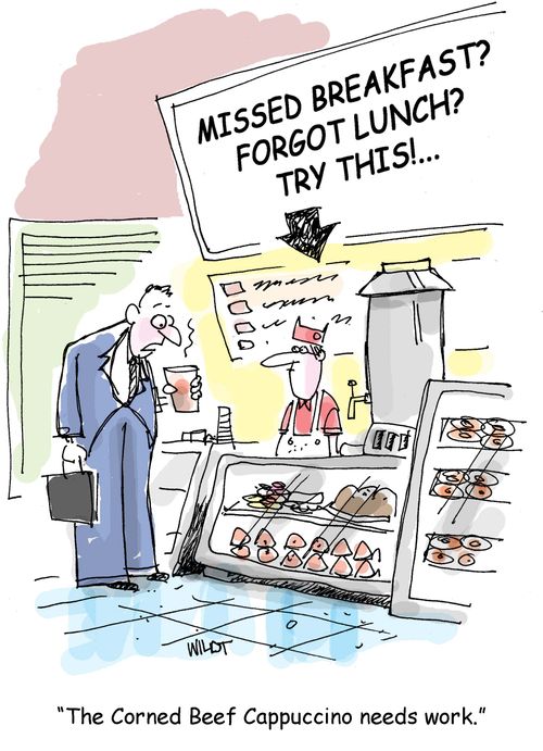 'The corned Beef Cappuccino needs work.'