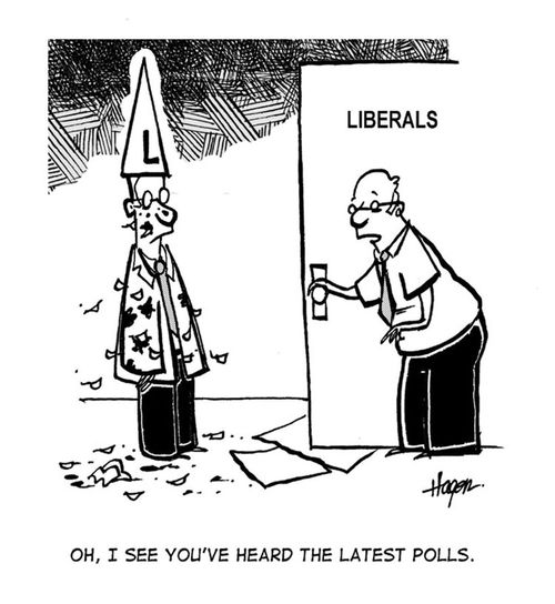 'Oh, I see you've heard the latest polls.'
