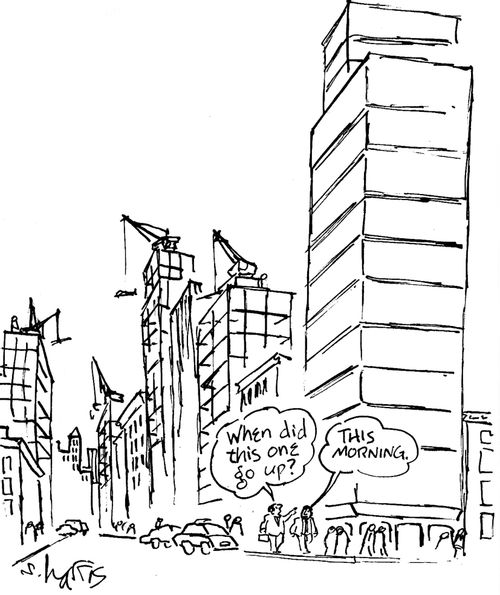 'When did this one go up?' 'This morning.'